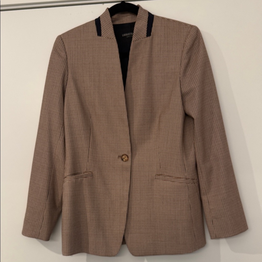 Lafayette 148 NY Women's Blazer with Navy Accents.